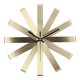thumbnail image 1 of Cinta de acero inoxible reloj de pared con batería movimiento de dorado Zulema Reloj de pared, 1 of 7