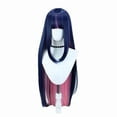 thumbnail image 1 of Peluca para cosplay con flecos, color morado y rosa degradado, 100 cm de largo, 1 of 1