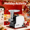 thumbnail image 2 of Electric meat grinder, 2300 maximum power, heavy-duty sausage stuffer with 2 blades, 3 grinding discs, sausage tube and set, with handle home kitchen meat grinder (black), 2 of 2
