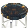 thumbnail image 3 of KLL Forest Meditating Tiger Round Bar Chair Cushion Cover 13 inch ,Bar Stool Protector with Elastic, Soft Washable, 3 of 6