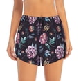 thumbnail image 4 of Lsque Roses Flowers Printed Women's Running Shorts with Liner Pockets,Elastic Quick Dry Workout Athletic Gym Yoga Shorts,Womens High Waist Shorts-Small, 4 of 9
