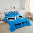 thumbnail image 3 of American Football Comforter Set for Boys Kids Football Bedding Twin Size Teens Football Sports Game Themed Bedding Comforter Sets Rugby Printed Football Field Decor Quilt Light Blue, 3 of 6