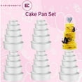 thumbnail image 6 of EasySweetz Round Cake Pan - 5 Pcs Set - Anodized Aluminum Cake Pan Set 2” Deep (4”, 6”, 8”, 10” 12” x 2”), 6 of 14
