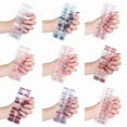 thumbnail image 3 of 22Pieces/sheets Strips for Women Self-Adhesive Warm Color Stickers Full Nail Wraps for Nail Art, 3 of 8