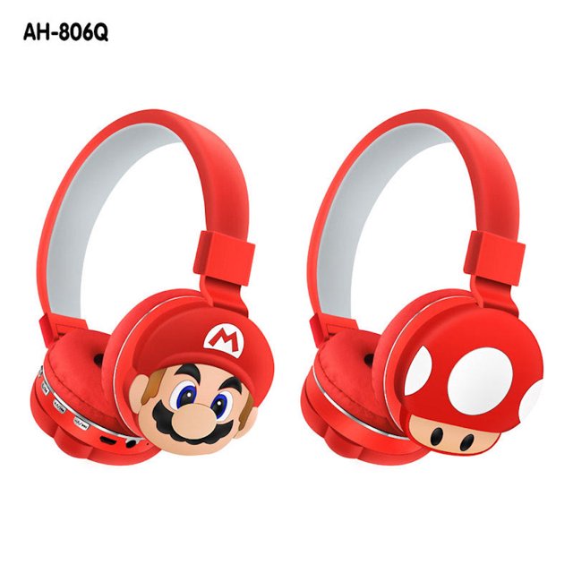 Audífonos Diadema Bluetooth Mario Bros Inalámbrico Plegable