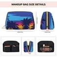 thumbnail image 5 of Gaeub Beach with Palm Trees Printed Travel Cosmetic Bag,Makeup Bag, Large Capacity Toiletry Bag for Women, Portable Pouch Make Up Organizer with Zipper and Divider, 5 of 8