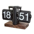 thumbnail image 2 of DOLITY Flip Desk Clock Auto Flip Clock Creative Table Clock for Office Home Bedroom All Black 24h, 2 of 7