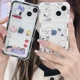 thumbnail image 4 of Bonita funda de teléfono transparente con dibujos animados de Snoopy y Charlie Brown para iPhone 16, 15, 14, 13, 12, 11 Pro Max, funda de billetera de TPU suave con tarjetero, 4 of 5
