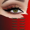 thumbnail image 4 of Lazy Fashion Stickers Stencil Makeup de Ojos Instantánea Brillante para Mujeres Niñas Herramienta de Maquillaje , Verde 5 pares Macarena pestañas pegatinas, 4 of 6