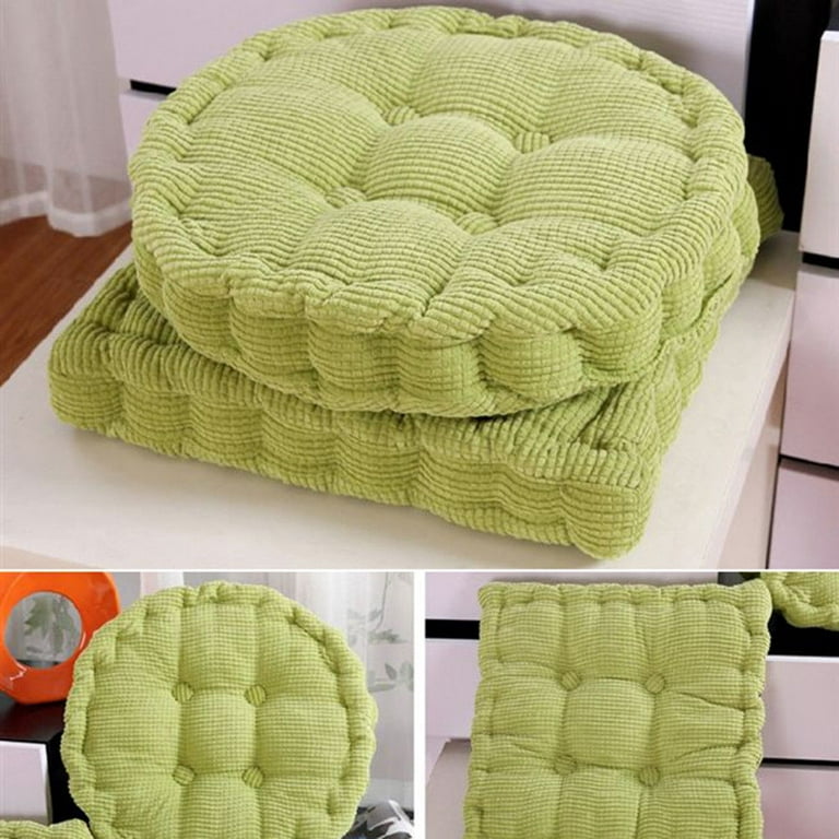 D-groee Homes Floor Cushion Round/Square for Casual Seating & Pranayama Meditation Yoga -Tatami Mat Pillow for TV, Indoor & Outdoor, Size: 40, Green