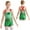 Green, variant on iiniim Kids Girls Sleeveless Sequins Dancewear Leotard Dance Christmas Candy Cane Costumes Size 6-16 A Red 12