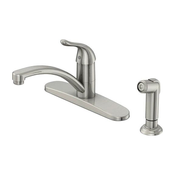 OakBrook Pacifica One Handle Kitchen Faucet with Deck Mount Side Sprayer