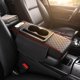 thumbnail image 1 of Cojín reposabrazos para coche con soporte para teléfono y caja para pañuelos. Accesorios para coche. Negro, 1 of 8