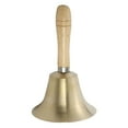 thumbnail image 2 of Clearance! Extra Loud Solid Brass Hand Call Bell with Wooden Handle, 2 of 8
