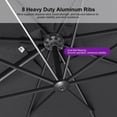 thumbnail image 6 of PURPLE LEAF 10' X 13' Rectangle Cantilever Umbrella with Base Outdoor Large Aluminum Patio Umbrella with 3-Year Fade Resistance Recycled Fabric and 360-degree Rotation for Deck Pool, Graphite Grey, 6 of 14