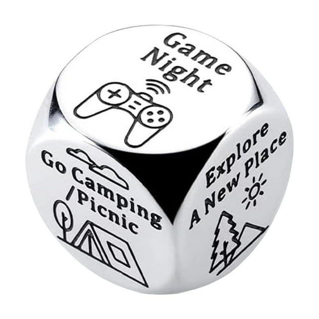 Food Choice Metal Dice Game Multi Sided Decision Maker Random Selection Tool For Parties Gifts Stress Relief Match Board Game Option D Alloy Design D