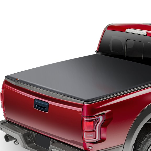 VEVOR Truck Bed Cover, Roll Up Truck Bed Tonneau Cover, Compatible with 2014-2024 Chevy Silverado / GMC Sierra 1500, for 6.6 x 5.2 ft. / 6.6 x 5.3 ft. Bed, Soft PVC material, Roll Up Tonneau Cover