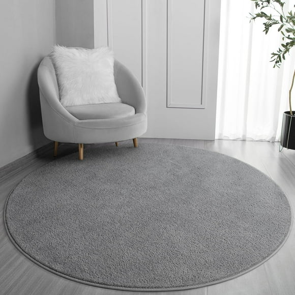 Alfombra FlyDoit de 152 x 152 cm, espuma viscoelástica suave y espesa, gris