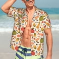 thumbnail image 7 of Susaid Fall Pumpkin Print Hawaiian Shirts for Men Women,Hawaiian Summer Short-Sleeve Casual Relaxed-Fit Button-Down,XX-Large, 7 of 7