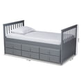 thumbnail image 2 of Baxton Studio Trine Classic and Traditional Gray Finished Wood Twin Size Daybed with Trundle, 2 of 11