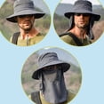thumbnail image 2 of Chapeau de Pêcheur Mode Doux Unisexe Chapeau de Soleil Bob avec Rabat de Nuque et Couvre-Visage, 2 of 10