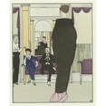 thumbnail image 2 of Bernard Boutet de Monvel 20x24 Black Ornate Framed Double Matted Museum Art Print Titled: The Difficult Choice; Worth Evening Coat (1914), 2 of 5