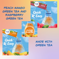 thumbnail image 4 of Crystal Light Tea Variety Pack Peach Iced Tea, Lemon Iced Tea, Raspberry Green Tea and Peach Mango Green Tea 1 Box Each (4 Pack) Powdered Drink Mix 40 Total Packets Bundle with Drink Pouch and Straw, 4 of 5