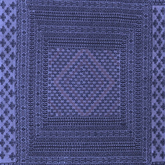 Ahgly Company Indoor Square Persian Blue Traditional Area Rugs, 5' Square