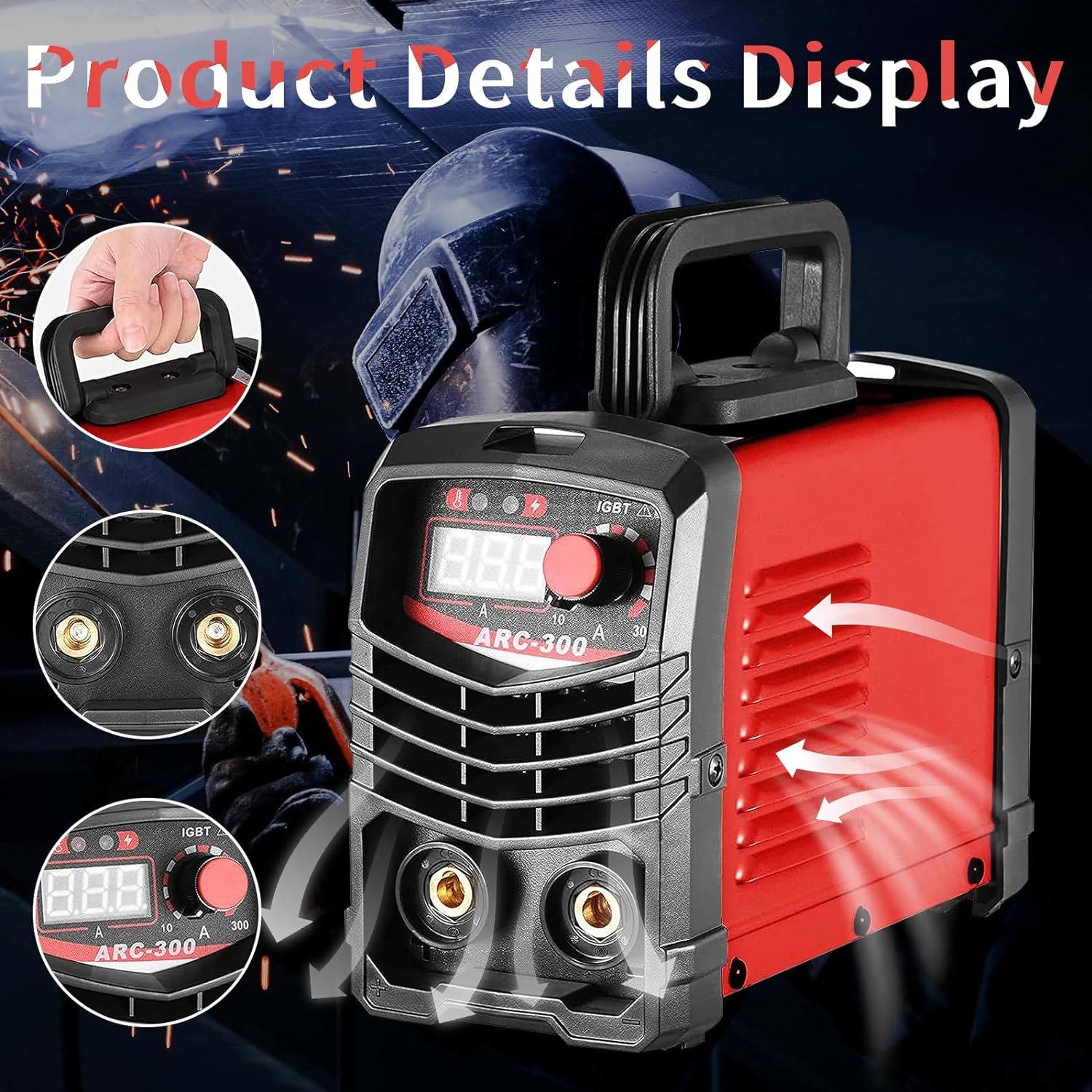 BIUBLE Welder 110V, 300A Portable AC Welder with Hot Start, Arc Force, Anti-Stick
