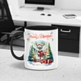 thumbnail image 4 of Merry Christmas Santa Reindeer Antlers Schnauzer Sleigh Xmas Winter Holiday 11oz Accent Two-tone Mug Miniature Schnauzer Dog Lover Coffee Tea Cup - 00023, 4 of 5