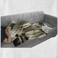 thumbnail image 6 of Western Soft Flannel Fleece Throw Blanket, American West Themed Photograph Focused on Boots in Front of Cask and Ropes, Cozy Plush for Indoor and Outdoor Use, 60" x 80", Sepia and Beige, by Ambesonne, 6 of 6