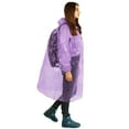 thumbnail image 4 of Waterproof Disposable Rain Ponchos - Thick Emergency Raincoat with Hood for Adults - Packable Travel Rain Jacket for Ocean Park, Hiking, Weddings (43.31" x 23.62") - Bulk Family Pack, 4 of 9