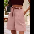 thumbnail image 3 of Pantalones Cortos de Verano para Mujer, con Cintura Elástica, Pierna y Hasta la Rodilla, con Bolsillos, Color , Talla M, 3 of 4