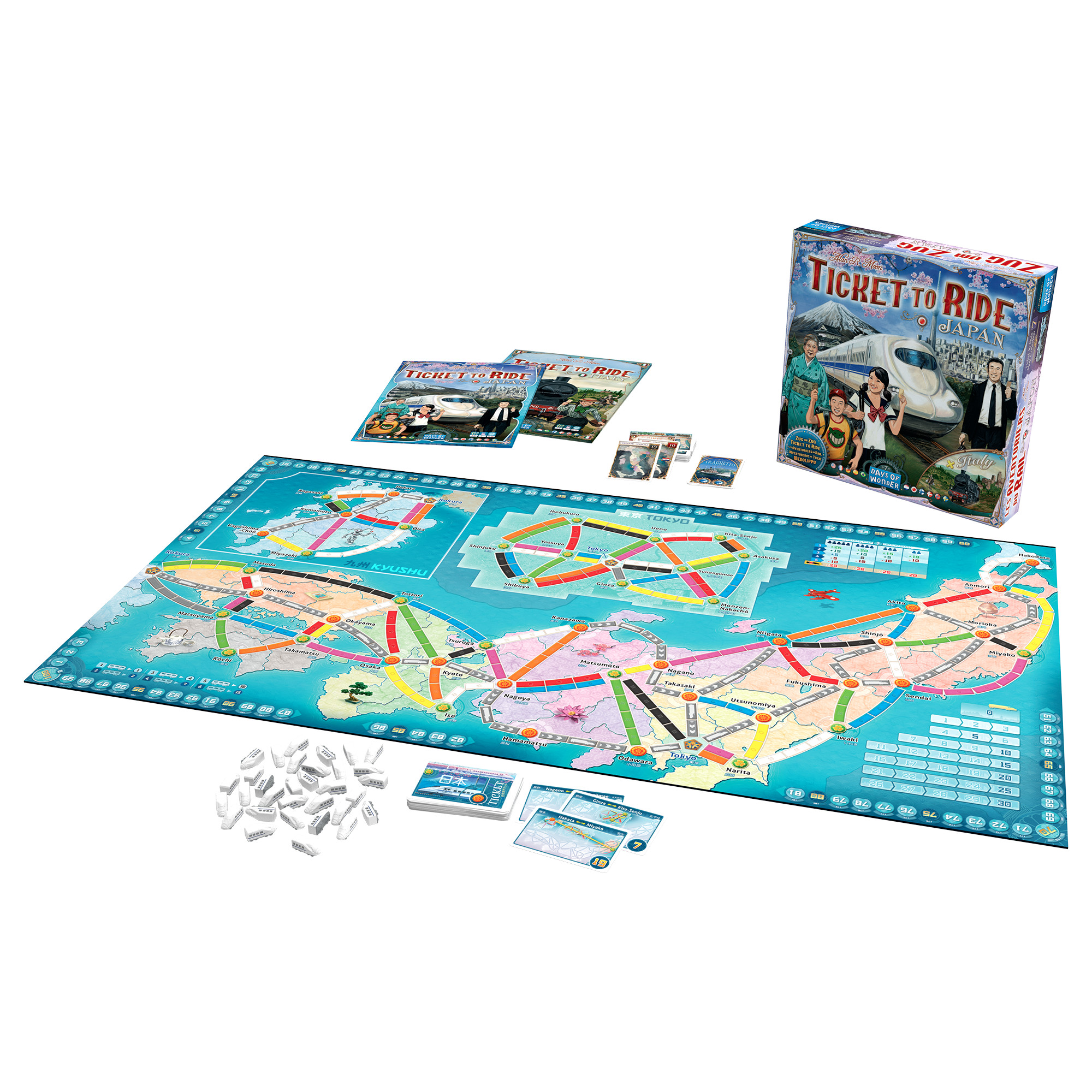 Ticket to Ride: Japan & Italy Map 7 Strategy Board Game for ages 8 and up, from Asmodee 