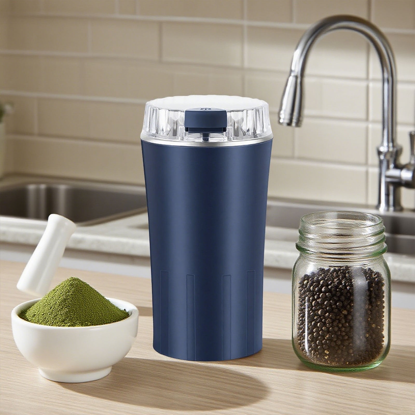 Electric Coffee Grinder, CoffeeBean and Spice Grinder,300w powerful power portable With Heavy-DutyStainless Steel Grind Blades