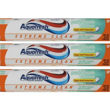 Aquafresh Extreme Clean Whitening Action, Cavity Protection Foaming ...
