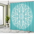 thumbnail image 5 of Ambesonne White Shower Curtain, Symmetrical Floral Curves, 69"Wx84"L, White, 5 of 5