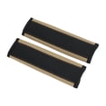 thumbnail image 1 of Cojín para cinturón de seguridad negro beige de Bargains Únicos, cuero sintético, 24 cm, cojín para correa de cinturón de hombro, 2 Pcs, 1 of 6