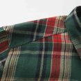 thumbnail image 6 of Donemore Men's Christmas Green Checkered Button-Up Long Sleeve Casual Shirt with Classic Collar, Retro Plaid Design and Comfortable Fit, 6 of 9