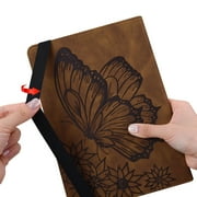 Decase Case for Amazon Kindle Fire Max 11 Case (13th Generation, 2023 Release) 11, PU Leather Folio Stand Embossed Butterfly Stand Cover with Elastic Band Stylus for Fire Max 11 Tablet, Brown