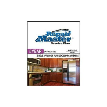 Repair Master RMAPP5 15000 5-Yr Date of Purchase Single Appliance-No Washer - Under (Best Home Theatre Systems Under 15000)