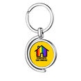 thumbnail image 1 of Stand With LGBT Falies Art Deco Fashion Rotating Keychain Metal Keyring Holder, 1 of 2