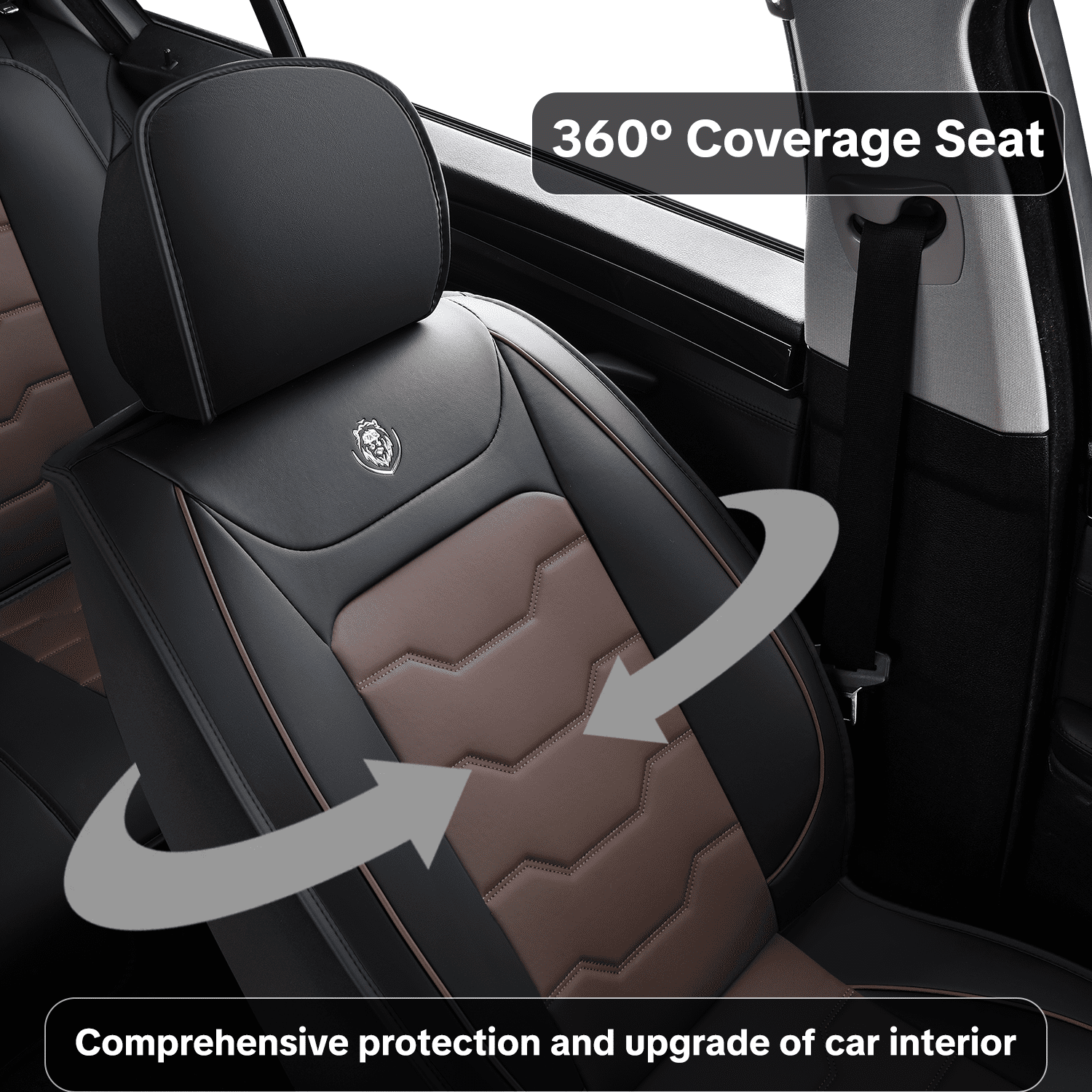 Car Seat Covers for Toyota RAV4 2025 Perfect Fit for Car Seats, Waterproof Faux Leather, Protecting Car Interiors, 5-Seat Full Set, Easy Installation