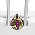 thumbnail image 3 of Grape 2pcs PU Leather Round Bag Tags with Privacy Cover and Name ID Tag - Suitcase Tags for Travel Luggage, Handbags, Backpacks, School Bags, 3 of 6