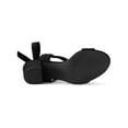 thumbnail image 5 of BLISSFUL STEP Valentine's Women's Shoes Slingback Back Ankle Open Toe Tie Block Heels Sandals Black 5, 5 of 8