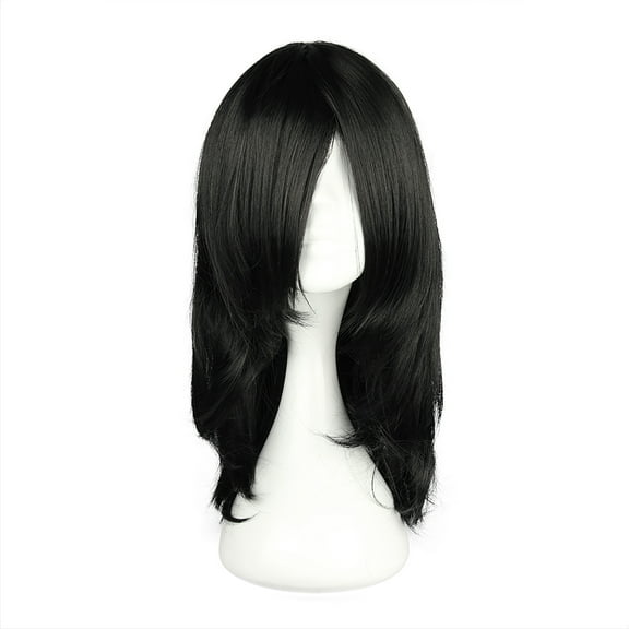 Unique Bargains Wigs for Women 18" Black Wigs for Black Women with Wig Cap