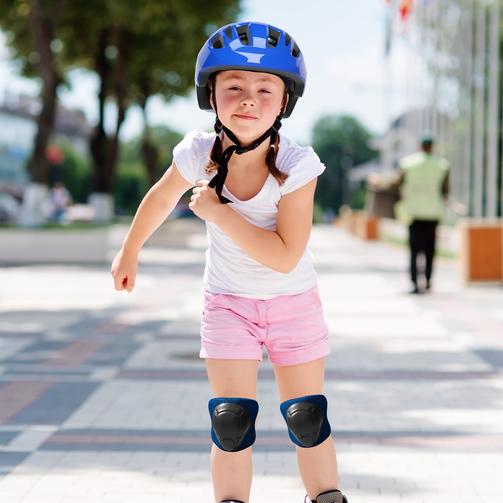 KORIMEFA Kids Bike Helmet Toddler Bicycles Helmets, Multi-Sport Protective Gear Set for 3-5-8-14 Years Boys Girls with Knee Elbow Pads Wrist Guards for Cycling,Skateboarding,Skating Scooter