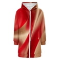 thumbnail image 4 of Bovemsi Sweatshirt for Women Long Zip Up Double Zipper Fleece Jacket Sweatshirts Fall Winter Fashion Clothes Zip Up Hoodie, 4 of 5