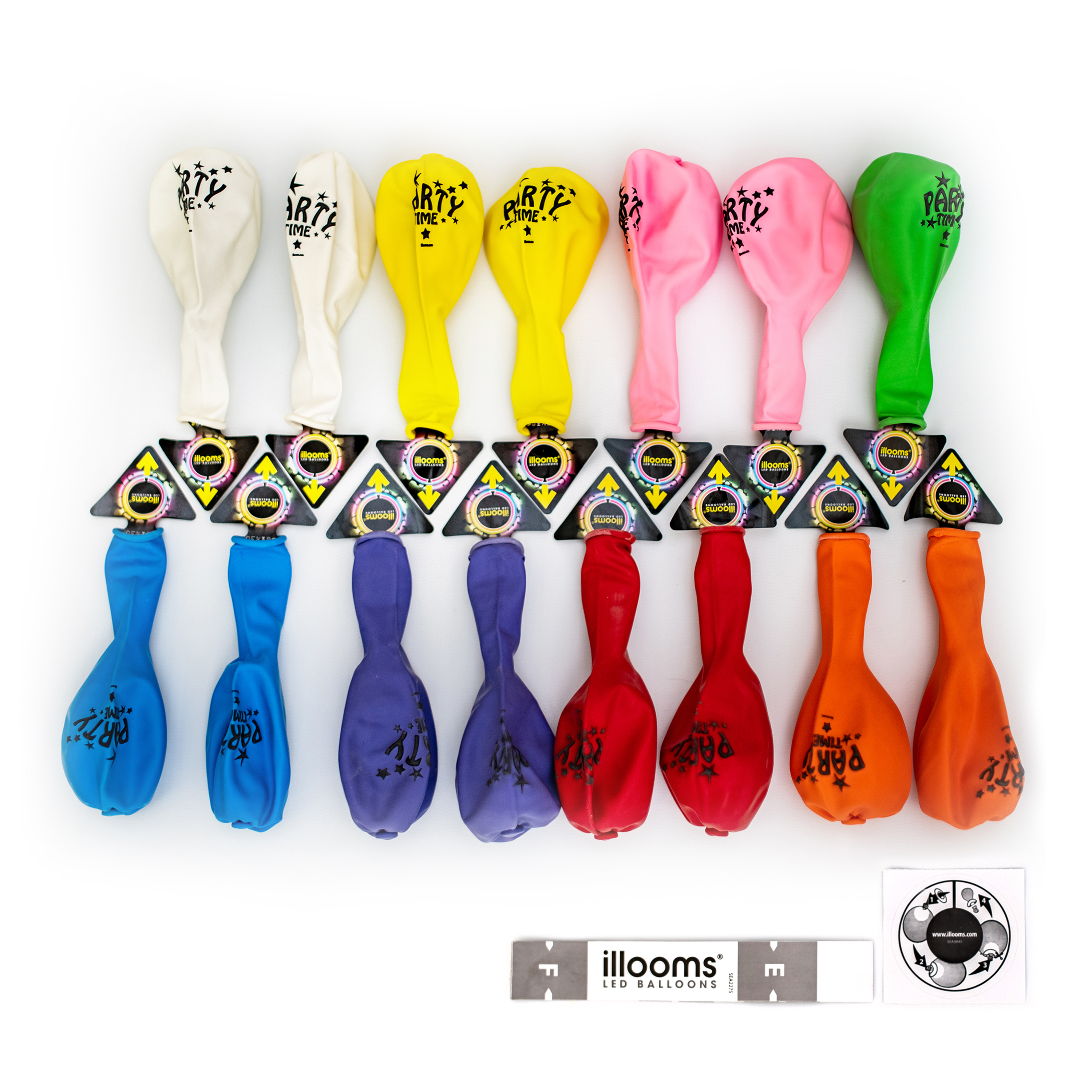 illooms LED Light-Up Latex Balloons, 15-Pack Assorted Colors photo 4