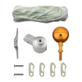 thumbnail image 2 of MasteelfCA 1 Set/10 Pcs Outdoor Flagpole Ornament Tool Kit Flagpole Ball Flag Pole Halyard Snap Hook Clip Hanging Rope Flagpole Accessories for Outdoor, 2 of 8